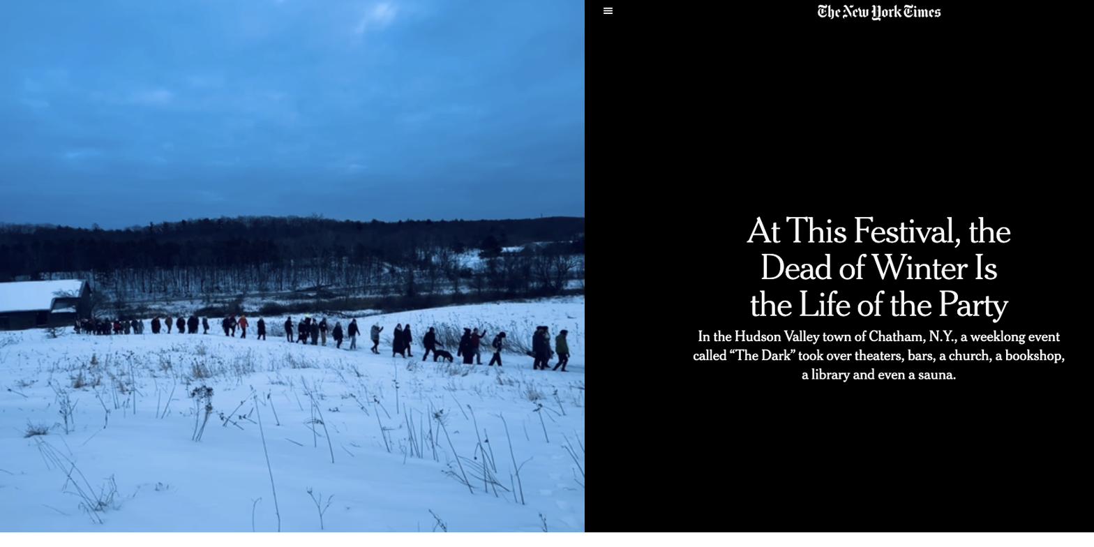 The New York Times: At This Festival, the Dead of Winter Is the Life of the Party
