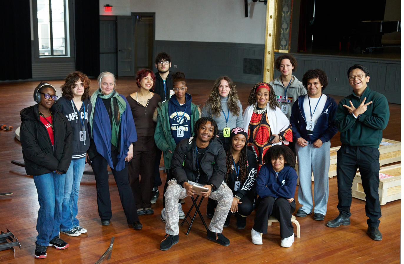 PS21 Teen Ambassadors backstage during The Dark, 2026